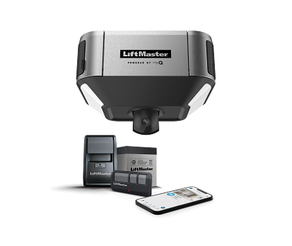 LiftMaster Belt Drive Garage Door Opener - 84504R<br />
Secure View™ Ultra-Quiet, Belt Drive, Smart Opener with Camera, Dual LED Lighting™ and Battery Backup.